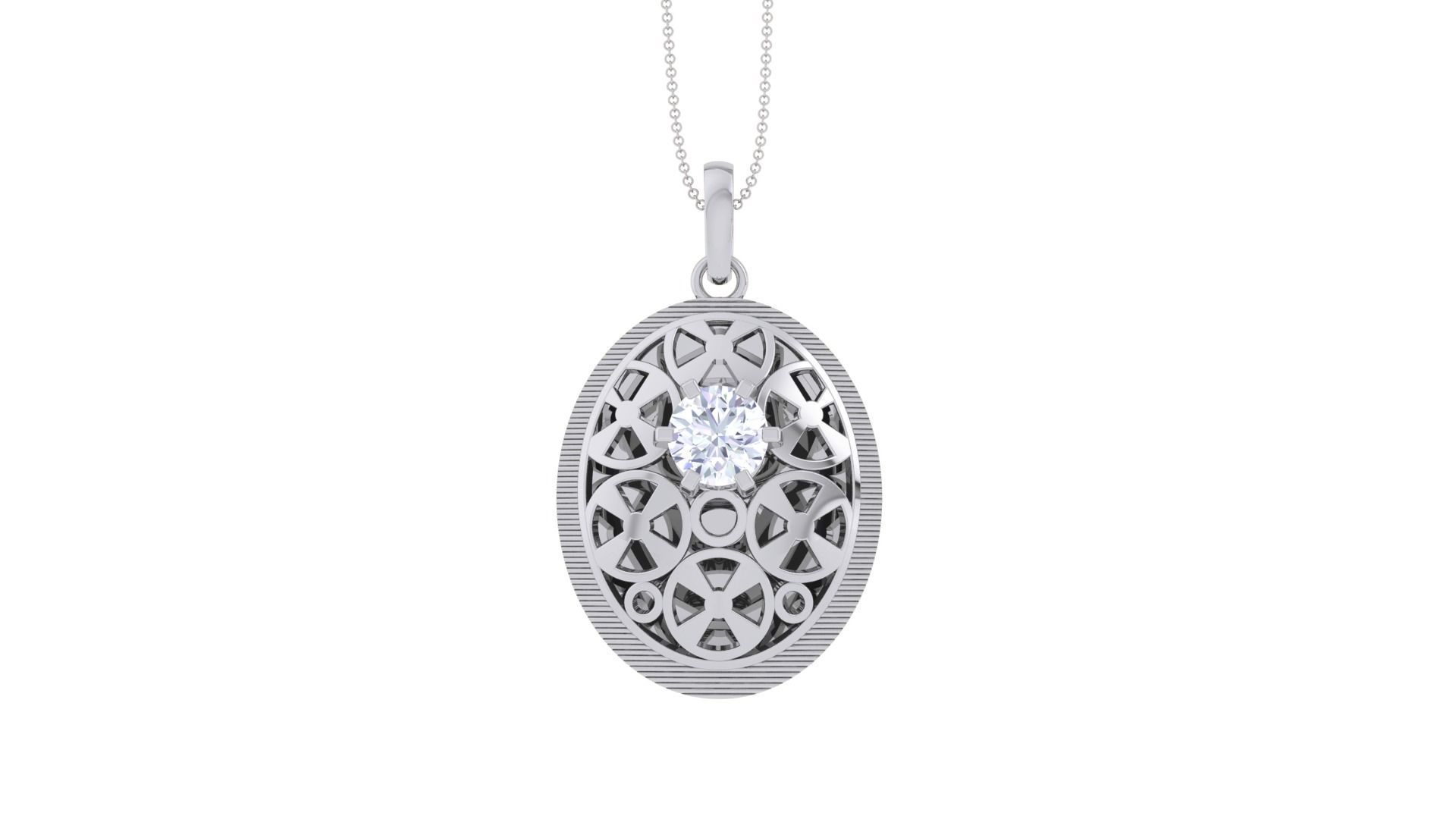 Ultra Vision wire mesh  solitaire diamond  pendant 3dm stl 3D print model_9