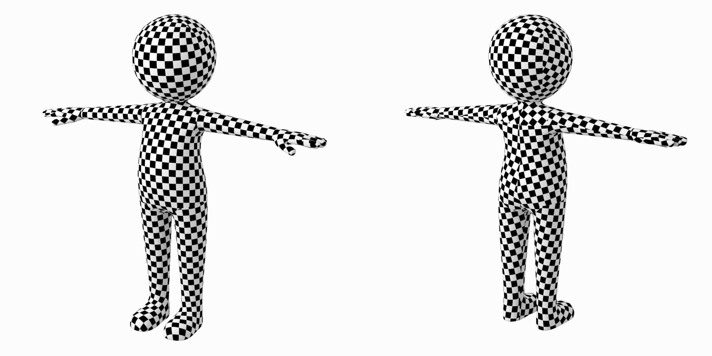 Stylized Stickman in T-Pose Low-poly 3D model_8