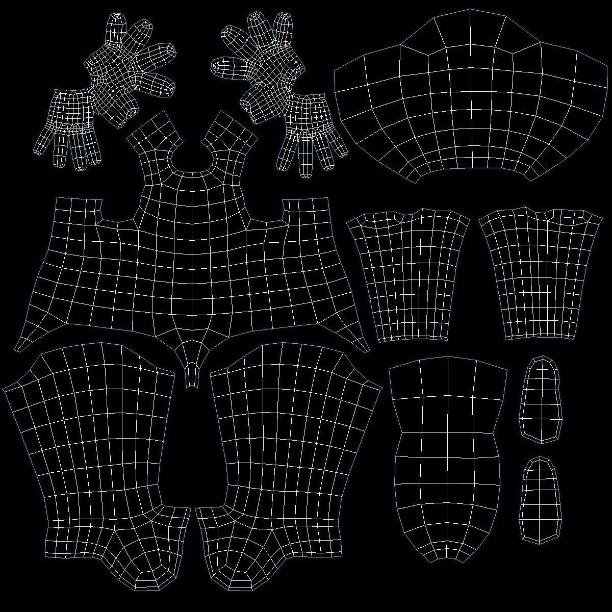 Stylized Stickman in T-Pose Low-poly 3D model_9