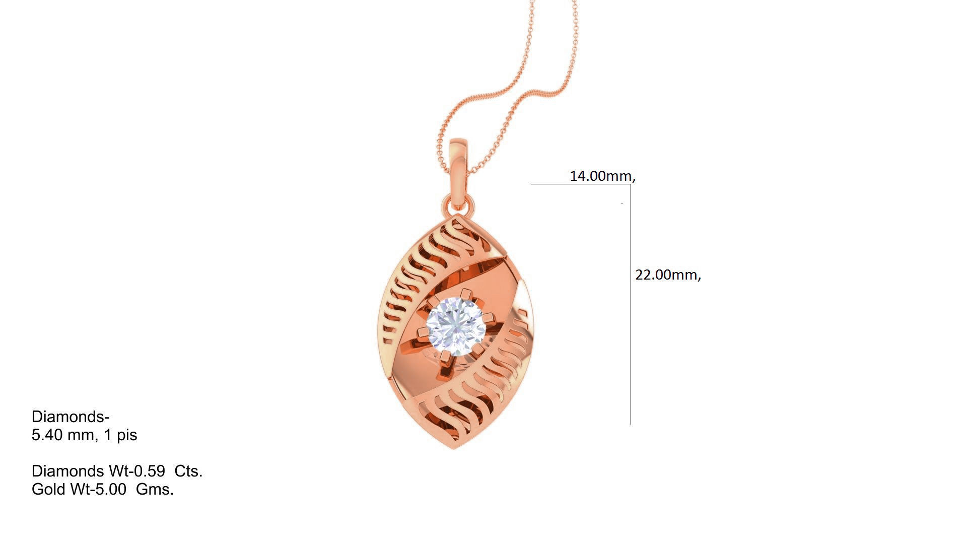 Third Eye Wire Mesh solitaire diamond pendant 3dm stl obj 3D print model_3