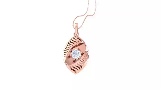 Third Eye Wire Mesh solitaire diamond pendant 3dm stl obj 3D print model