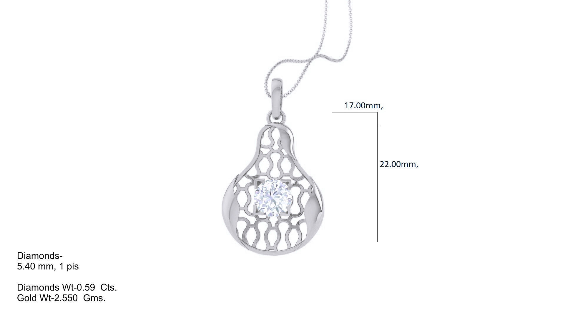 Ultra Vision Wire Mesh solitaire diamond pendant 3dm stl obj 3D print model_2