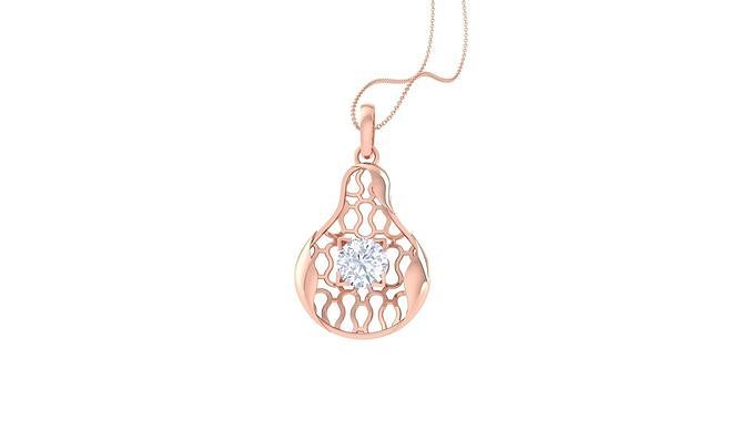 Ultra Vision Wire Mesh solitaire diamond pendant 3dm stl obj 3D print model