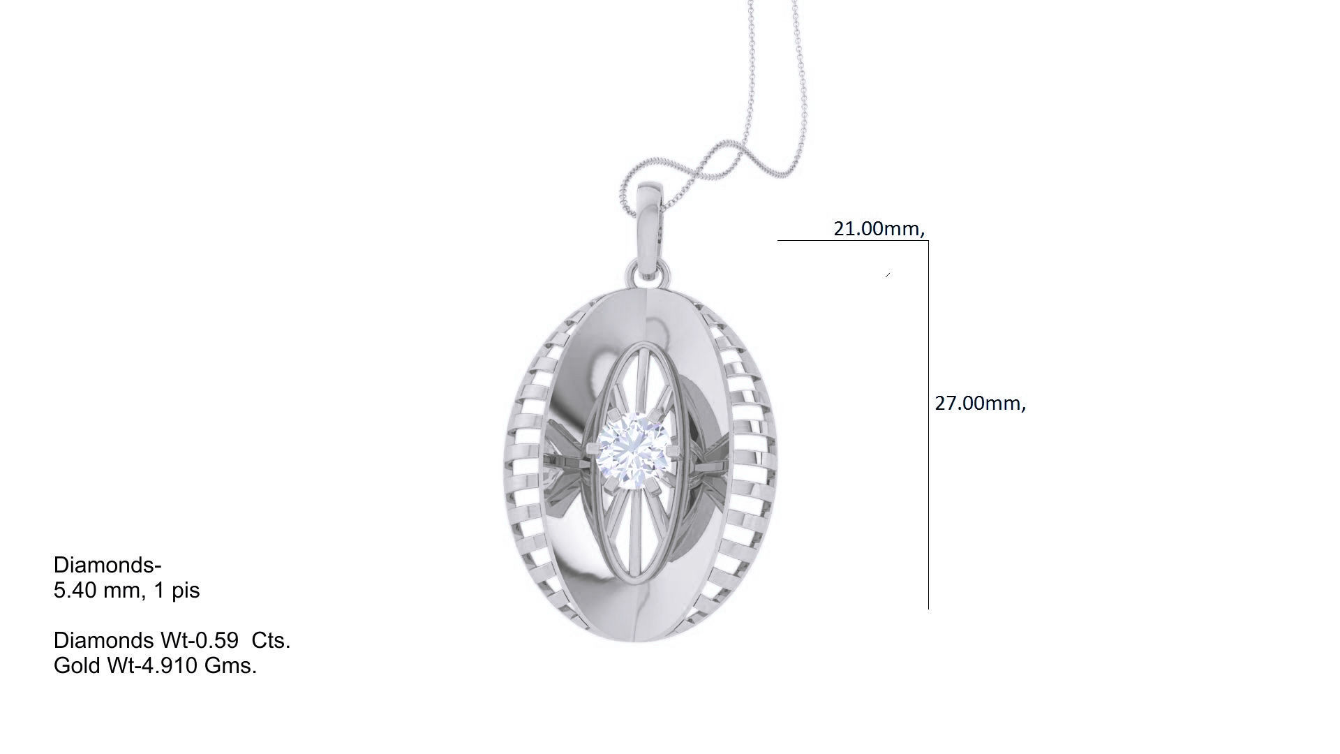 Third Eye Wire Mesh solitaire diamond pendant 3dm stl obj 3D print model_2