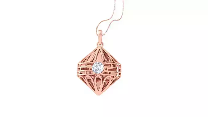 Ultra Vision wire mesh  solitaire diamond  pendant 3dm stl 3D print model