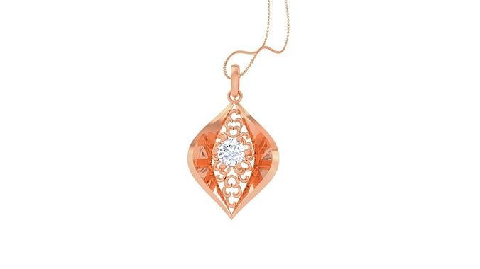 3rd eye solitaire mesh pendant 3dm stl obj gltf mtl 3mf glb 3D print model