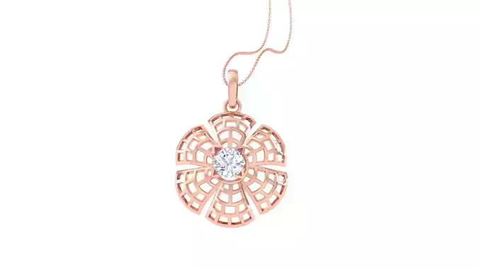 Ultra Vision Wire Mesh solitaire diamond pendant 3dm stl obj 3D print model
