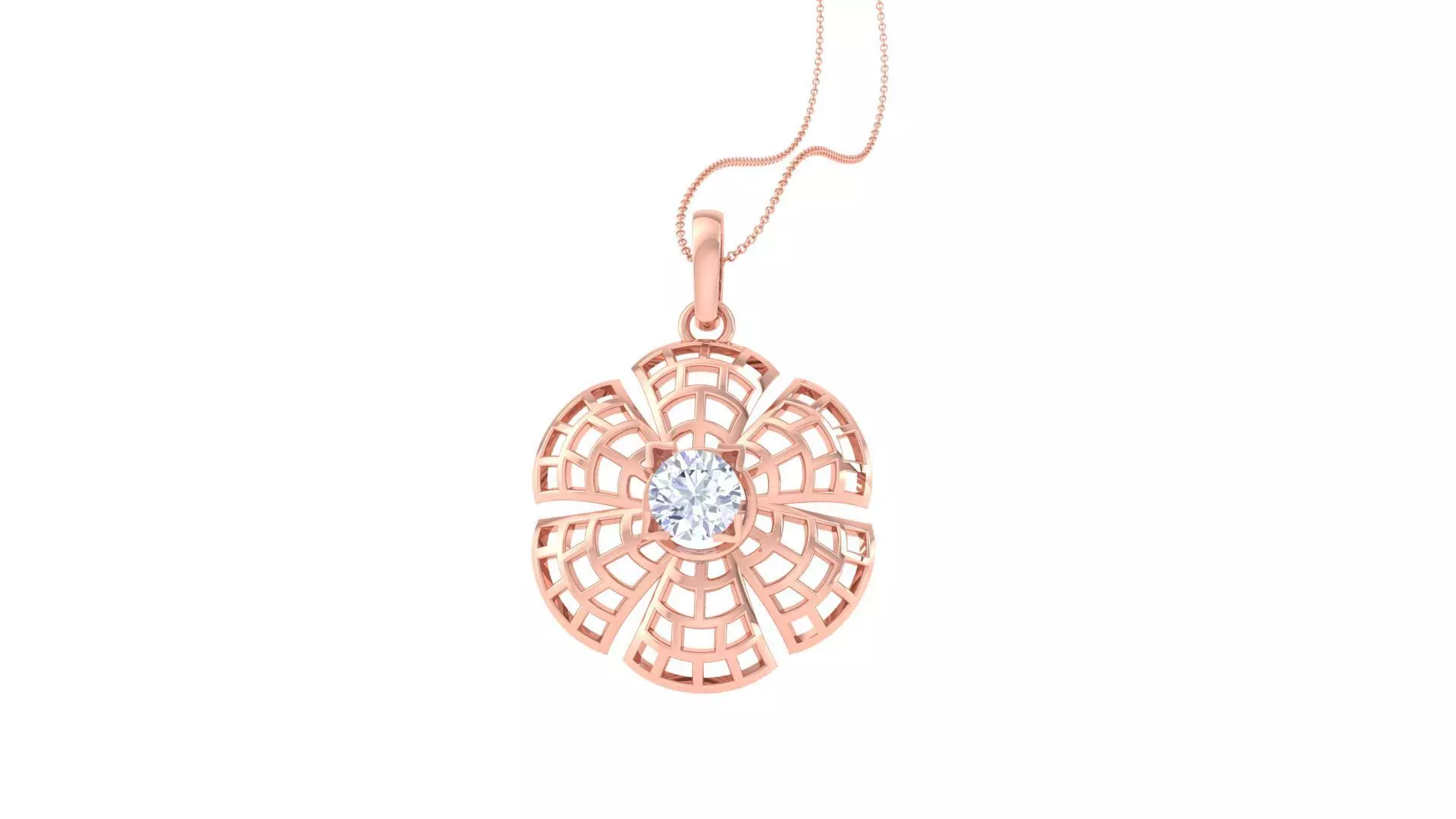 Ultra Vision Wire Mesh solitaire diamond pendant 3dm stl obj 3D print model_0