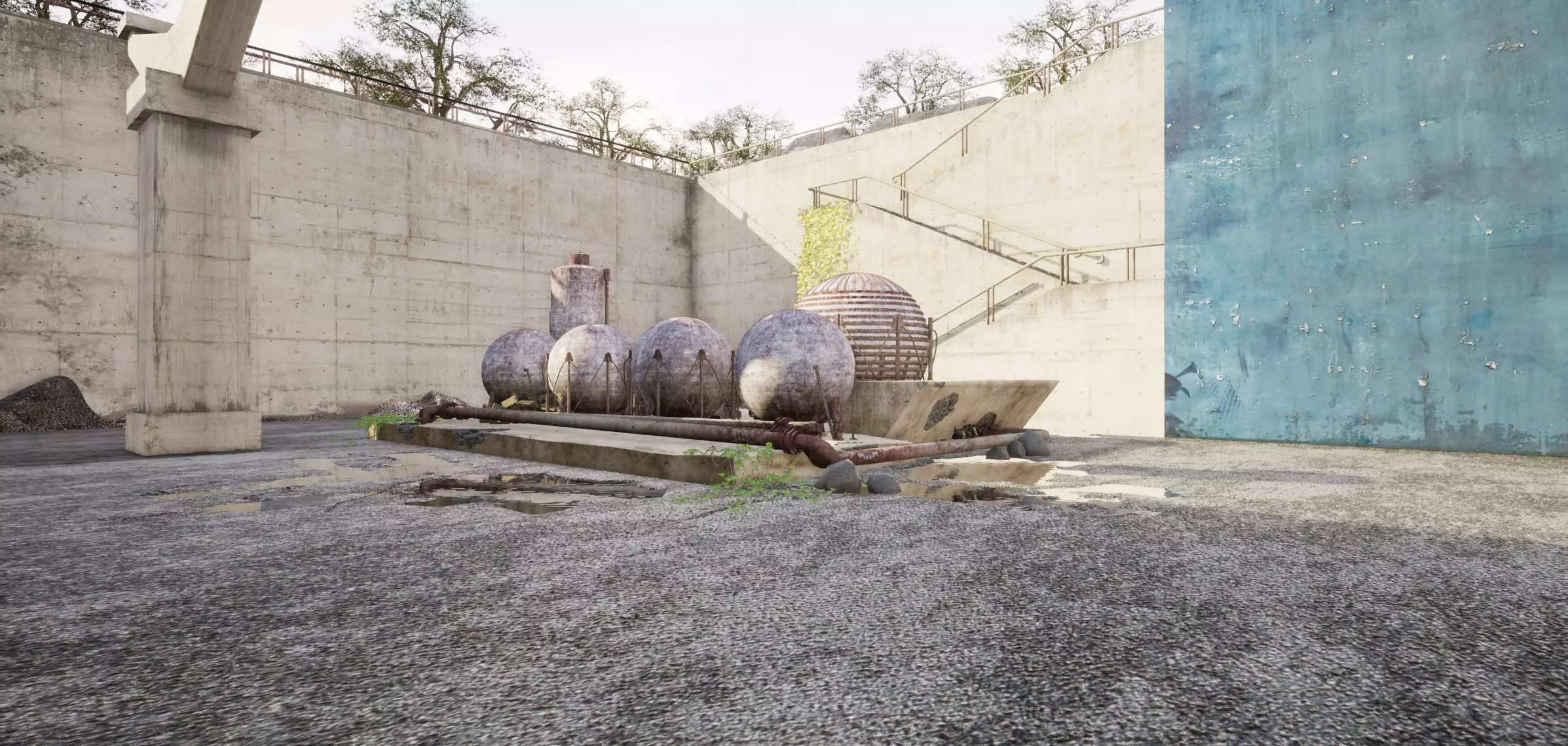 Abandoned factories 3D model_0