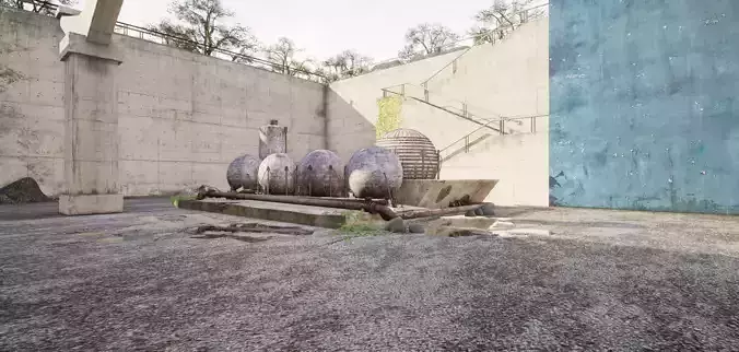 Abandoned factories 3D model