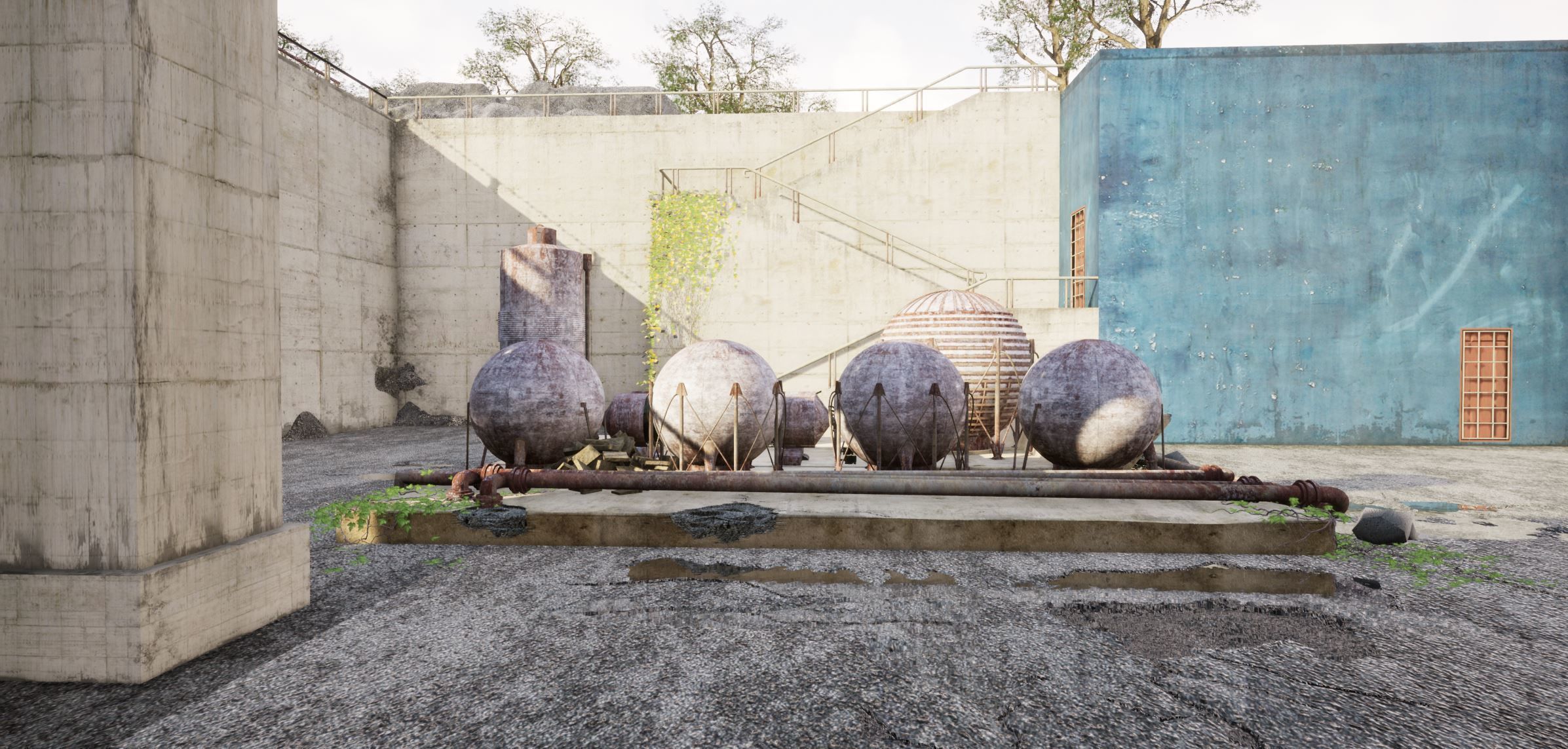 Abandoned factories 3D model_9