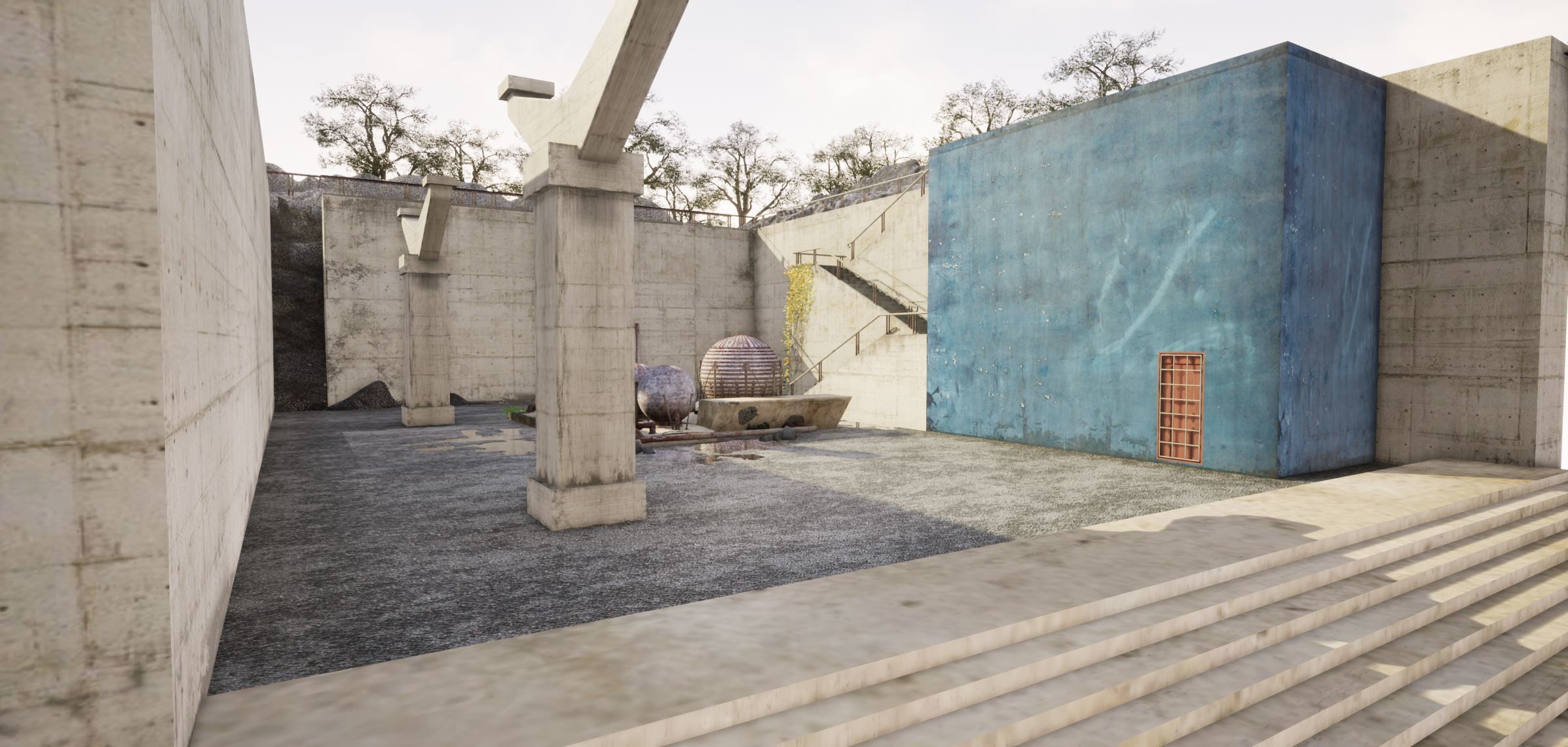 Abandoned factories 3D model_1