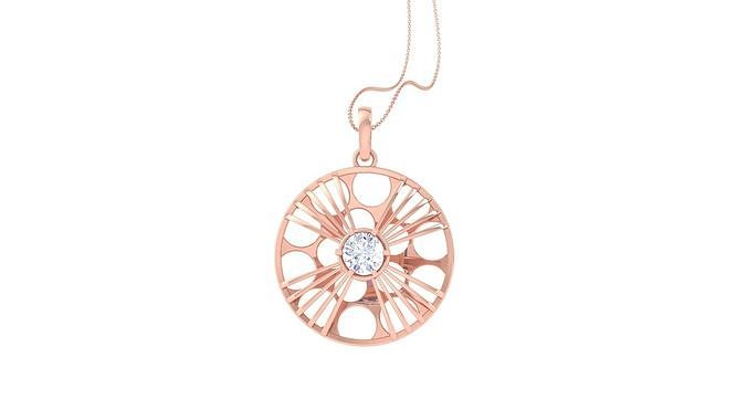 Wire Mesh solitaire diamond mesh pendant 3dm stl obj gltf mtl 3D print model