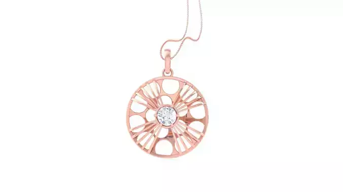 Wire Mesh solitaire diamond mesh pendant 3dm stl obj gltf mtl