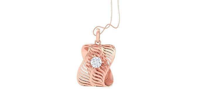 Ultra Vision wire mesh  solitaire diamond  pendant 3dm stl 3D print model