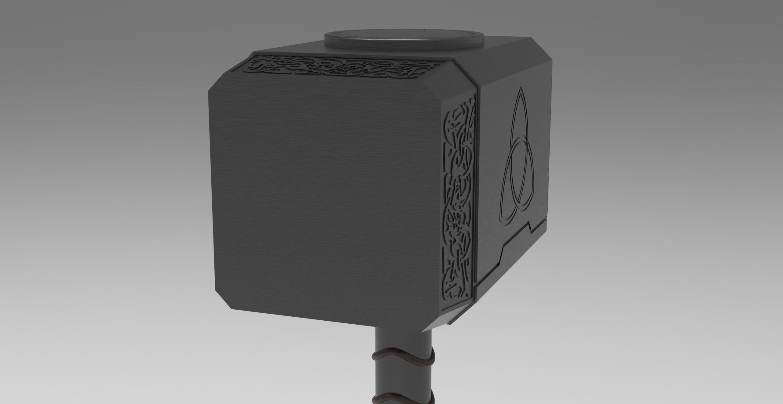 Thor hammer 3D model_4