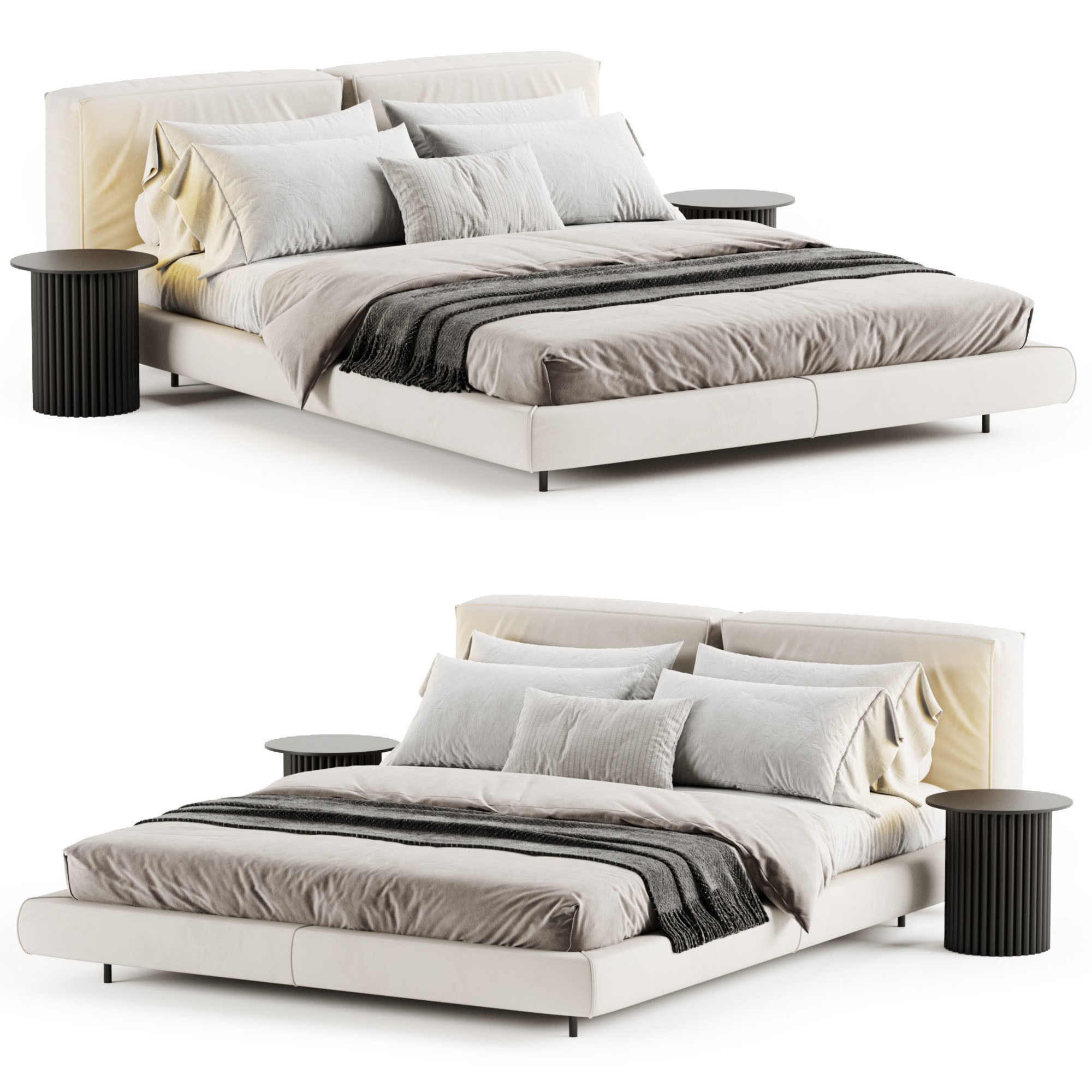Zenit Bed by Desiree 3D model_4