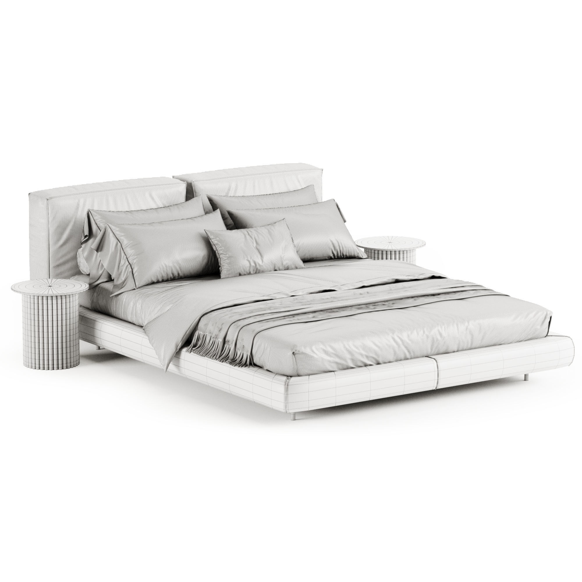 Zenit Bed by Desiree 3D model_13