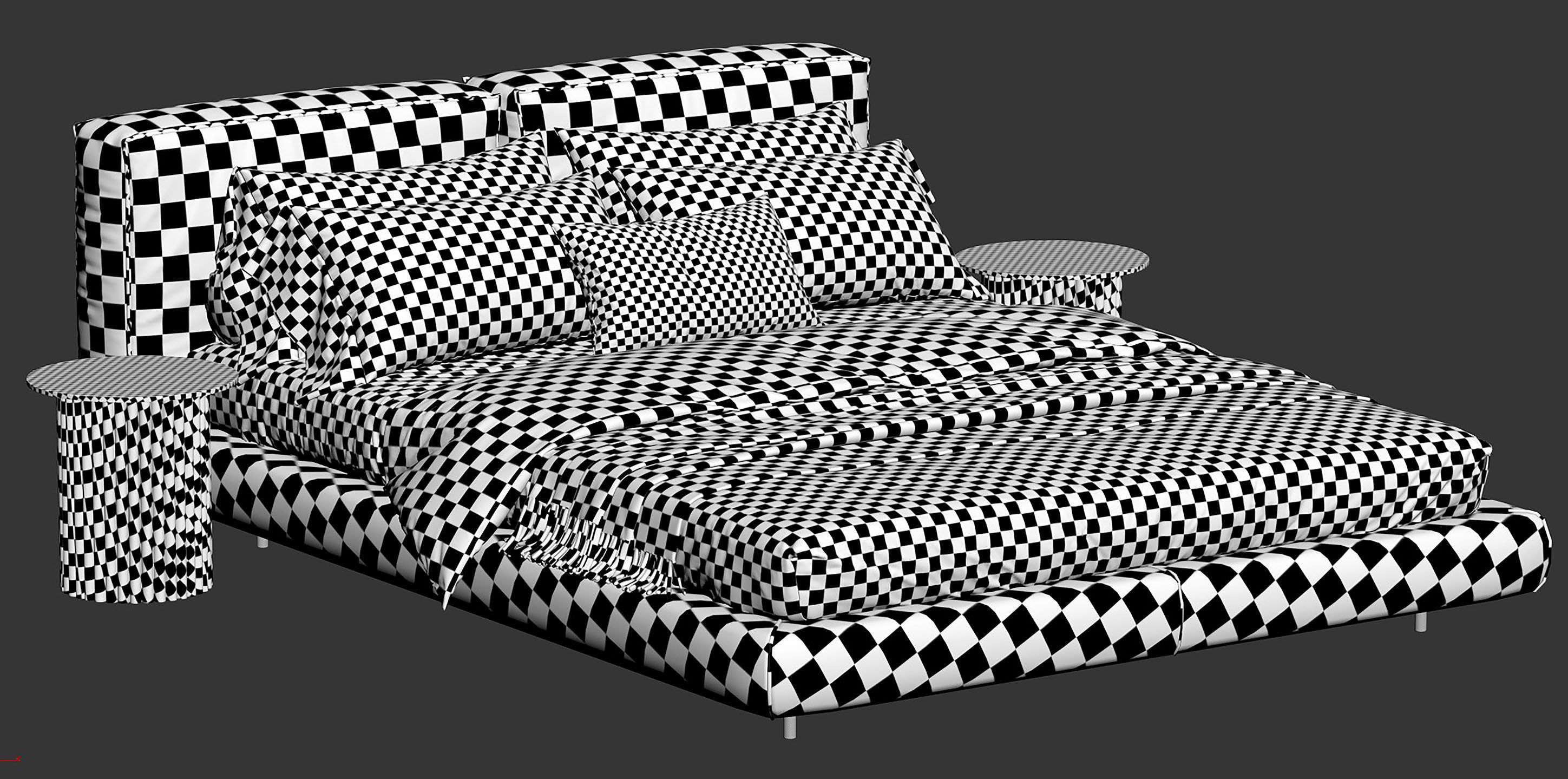 Zenit Bed by Desiree 3D model_15