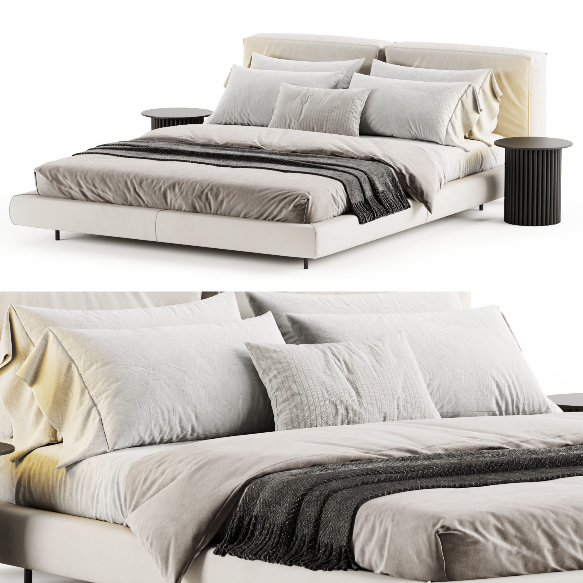 Zenit Bed by Desiree 3D model_1