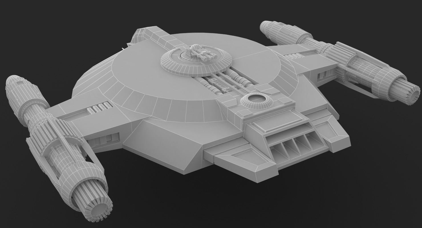 Lancer Class Spaceship Angel AI86 Low-poly 3D model_27