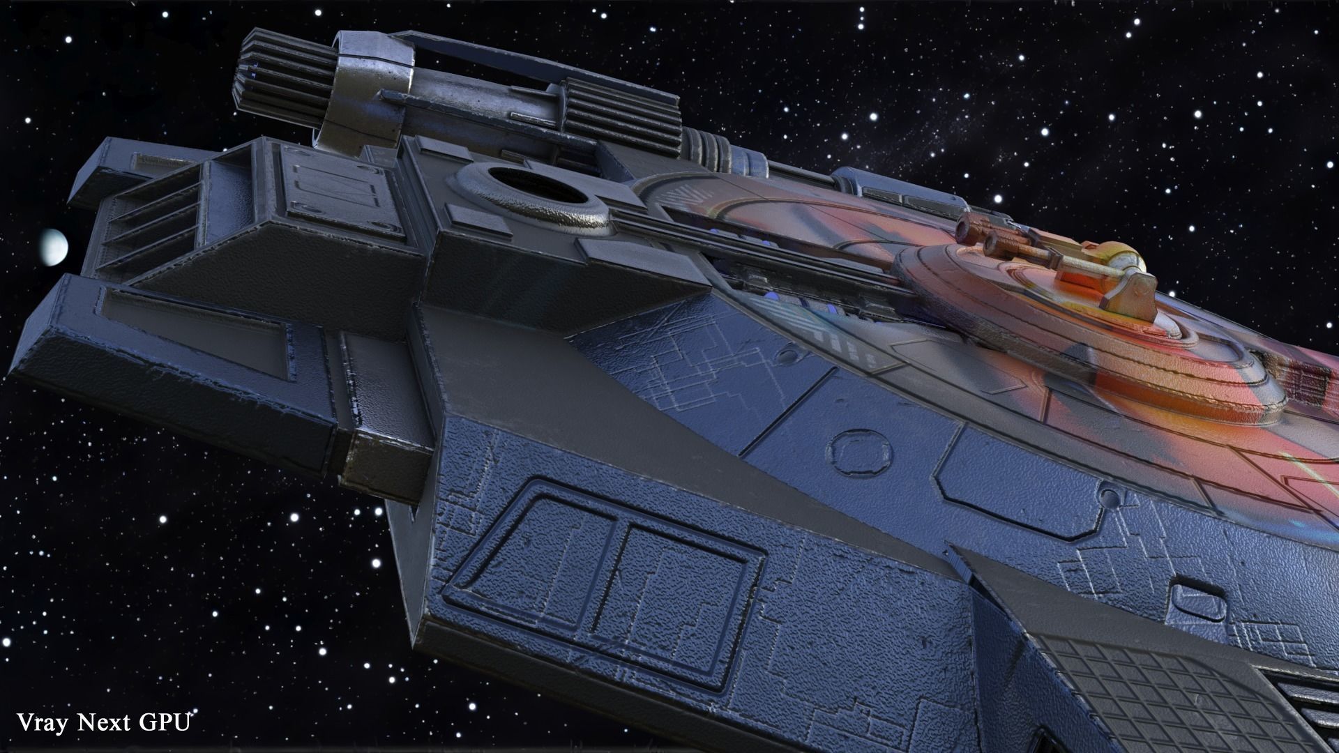 Lancer Class Spaceship Angel AI86 Low-poly 3D model_39