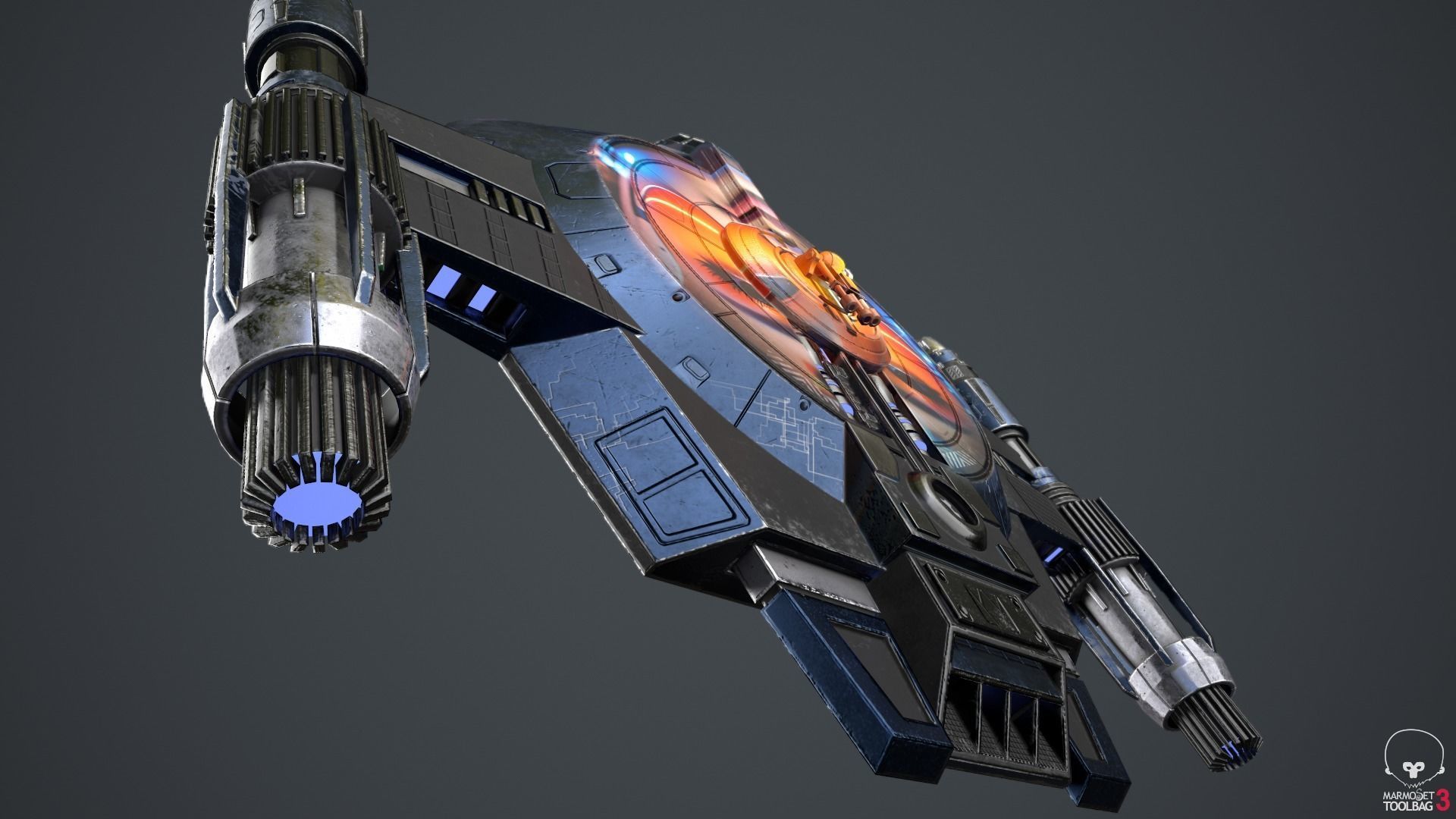 Lancer Class Spaceship Angel AI86 Low-poly 3D model_52