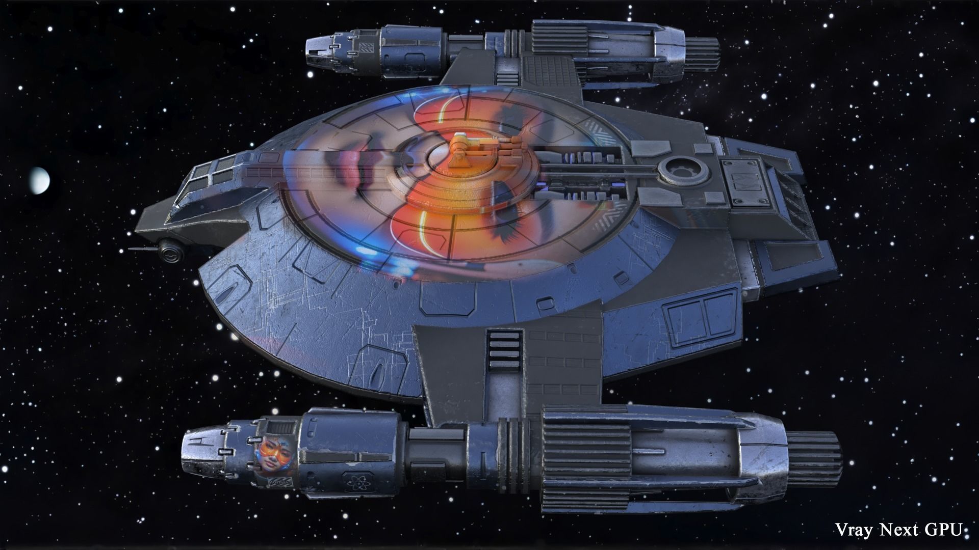 Lancer Class Spaceship Angel AI86 Low-poly 3D model_37