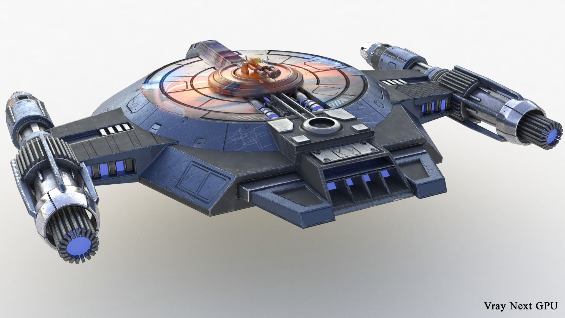 Lancer Class Spaceship Angel AI86 Low-poly 3D model_30