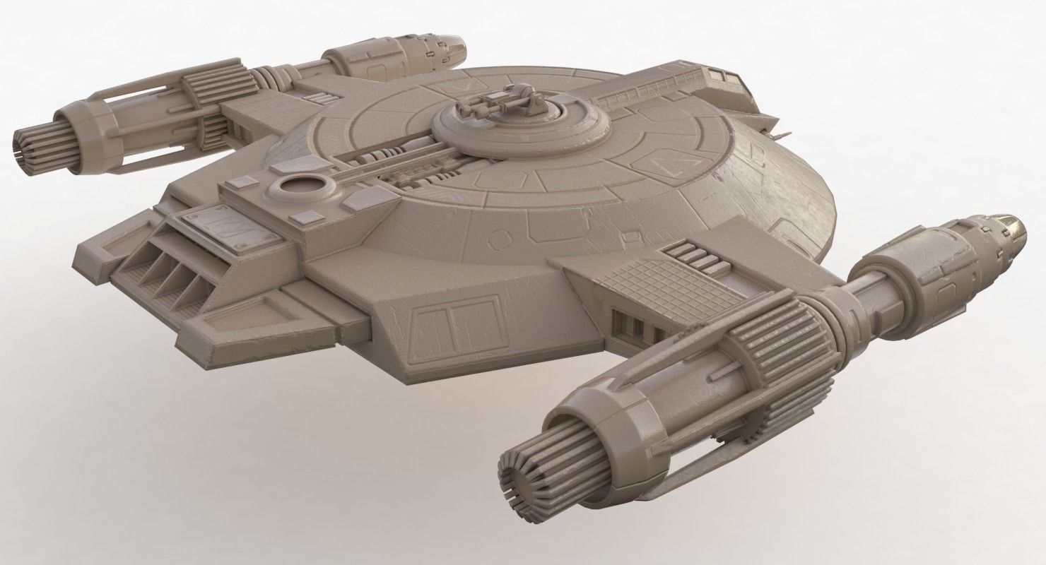 Lancer Class Spaceship Angel AI86 Low-poly 3D model_20