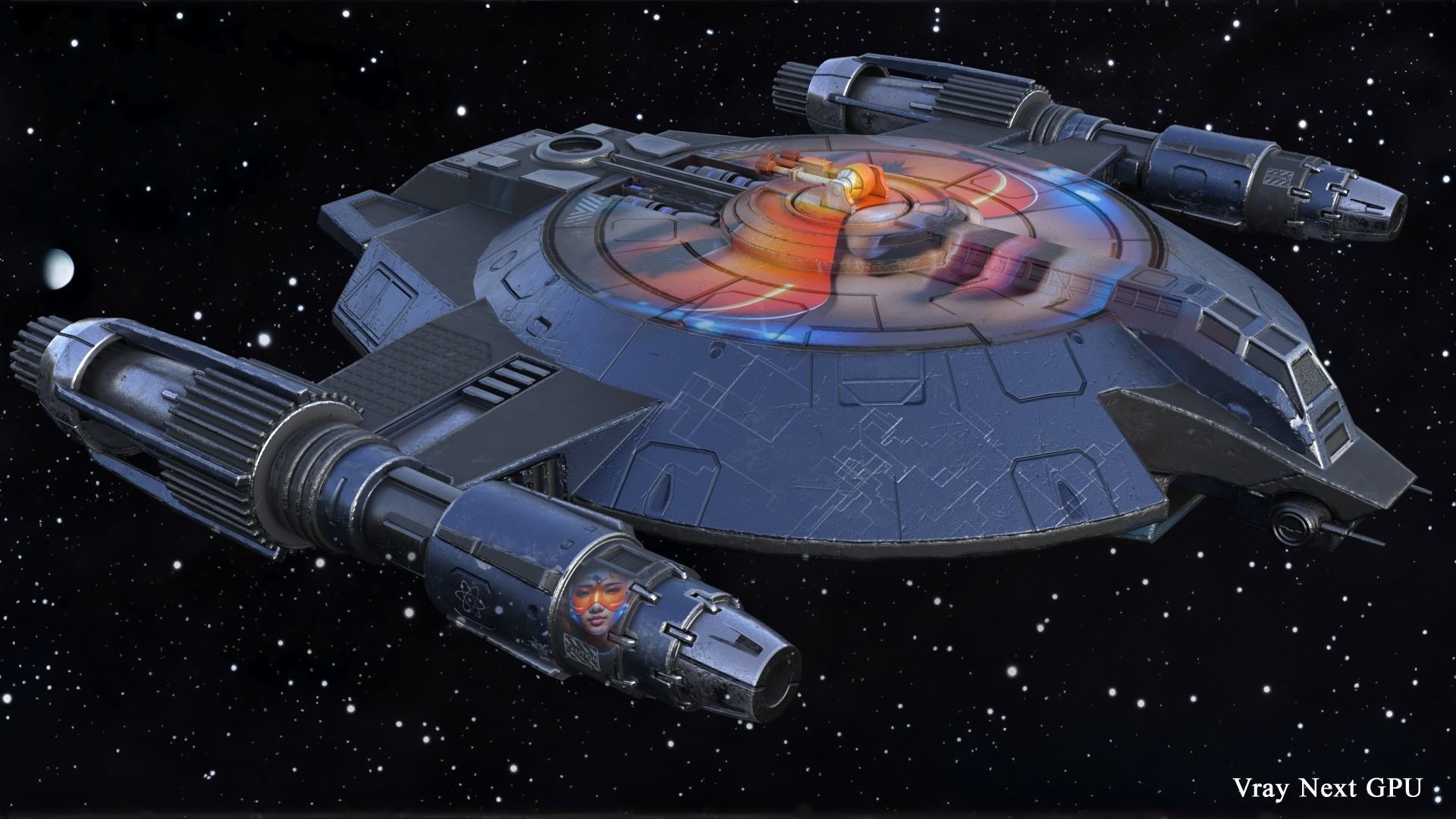 Lancer Class Spaceship Angel AI86 Low-poly 3D model_42