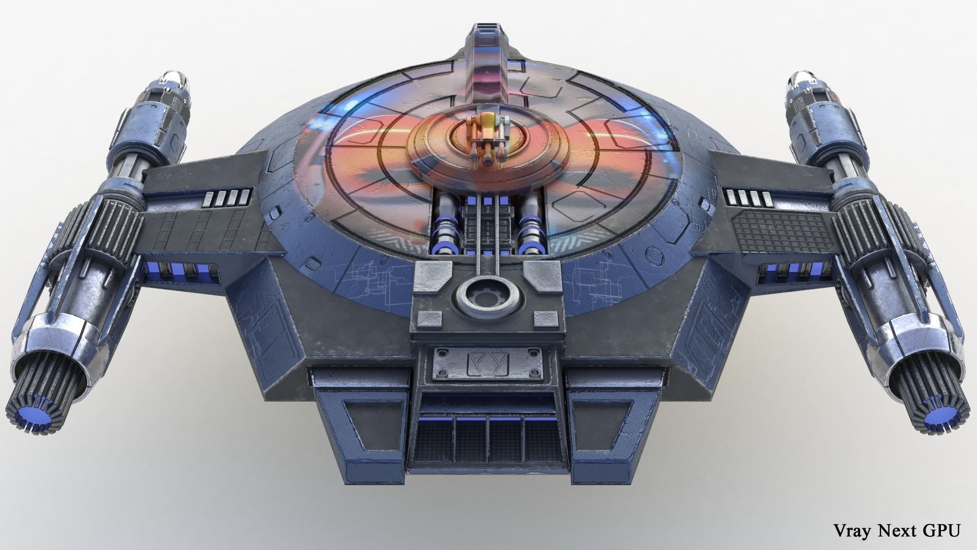 Lancer Class Spaceship Angel AI86 Low-poly 3D model_31