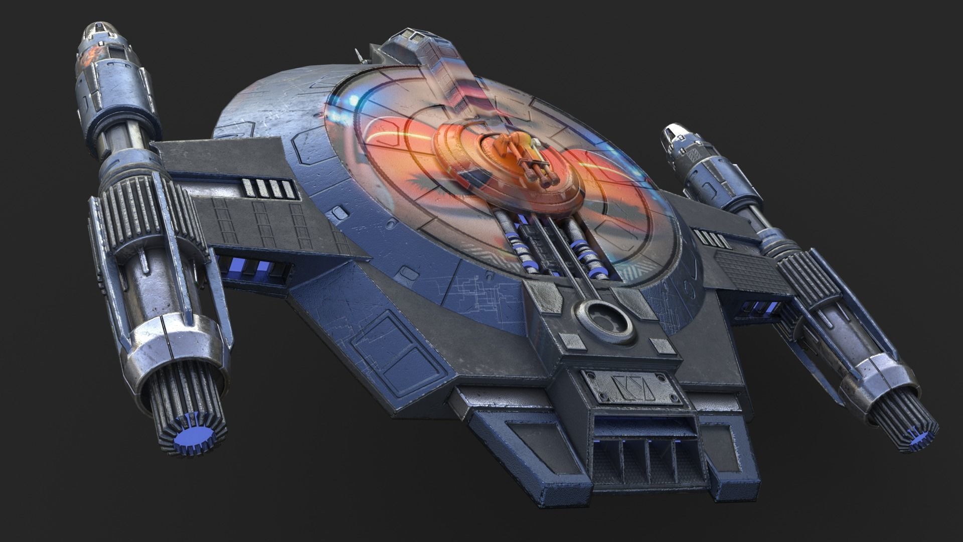 Lancer Class Spaceship Angel AI86 Low-poly 3D model_15