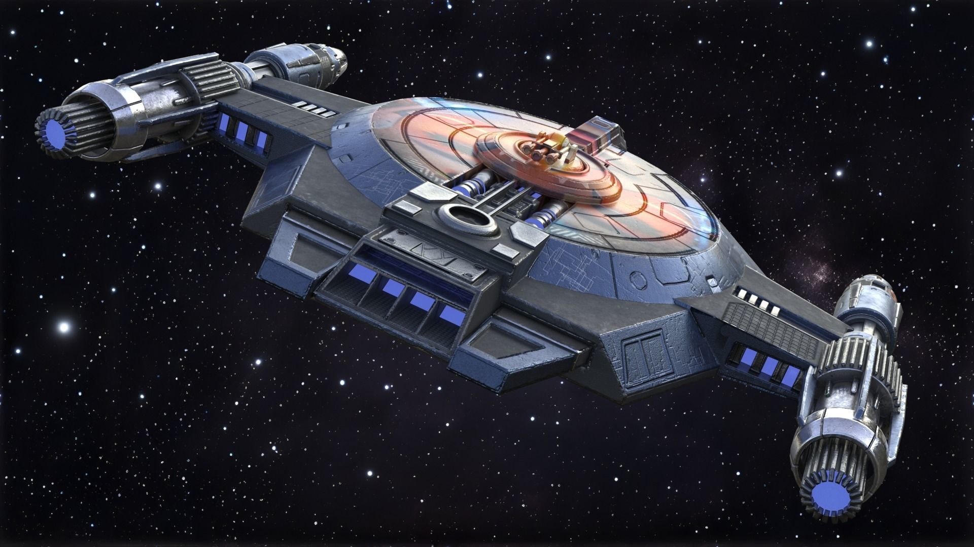 Lancer Class Spaceship Angel AI86 Low-poly 3D model_4