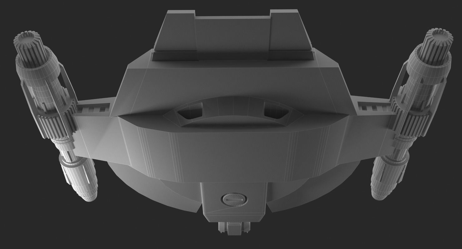 Lancer Class Spaceship Angel AI86 Low-poly 3D model_24