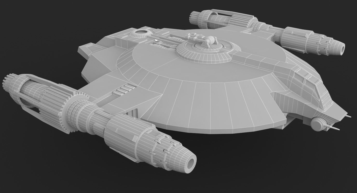 Lancer Class Spaceship Angel AI86 Low-poly 3D model_25