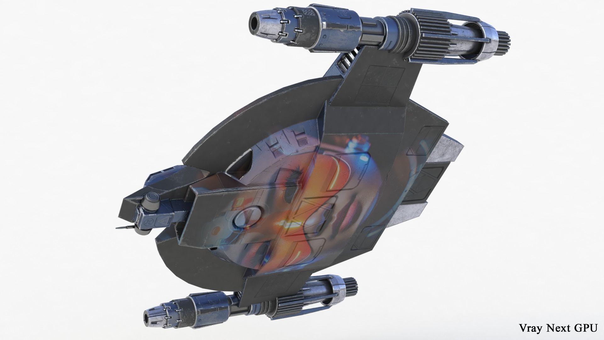 Lancer Class Spaceship Angel AI86 Low-poly 3D model_34