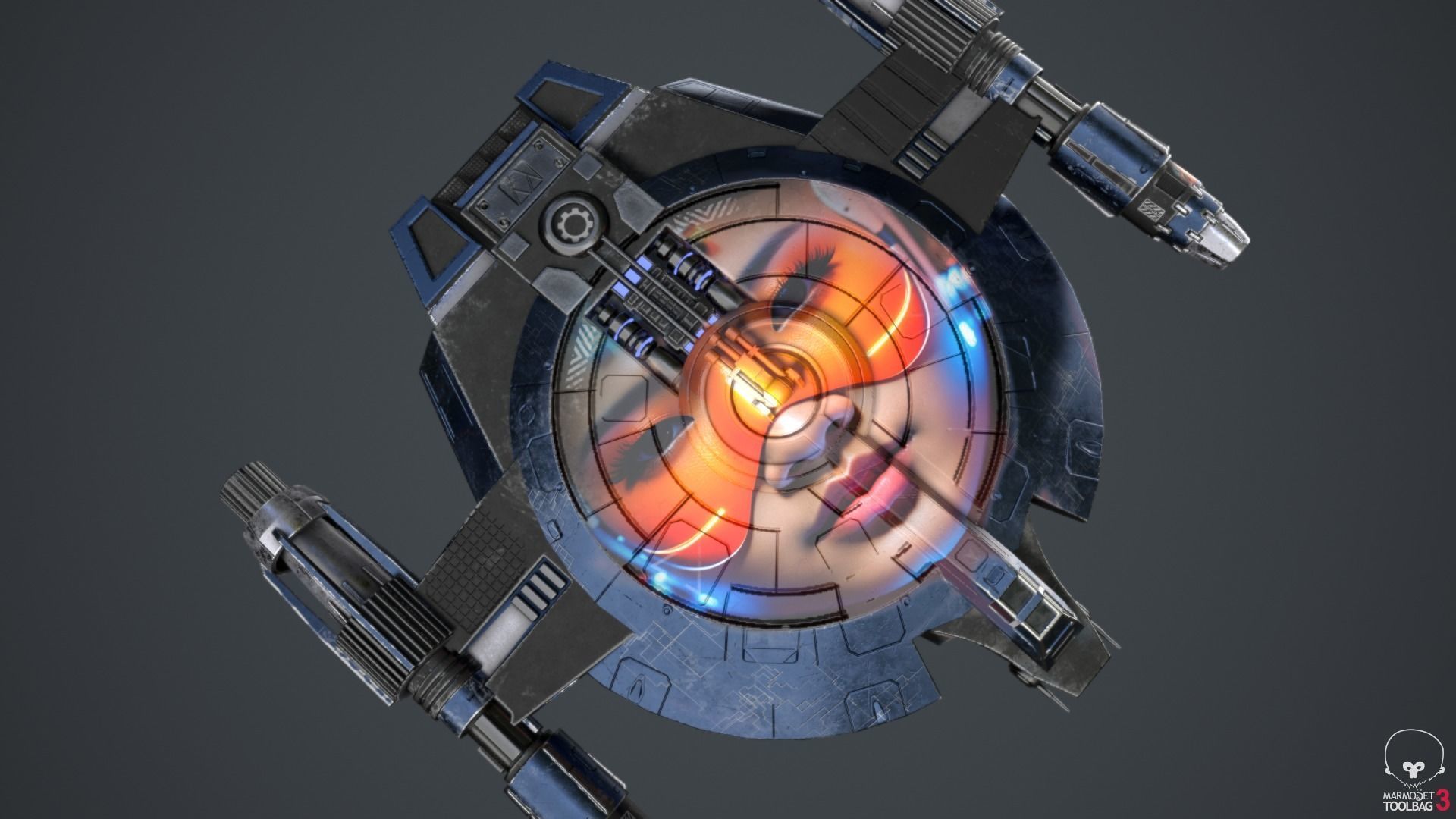 Lancer Class Spaceship Angel AI86 Low-poly 3D model_50