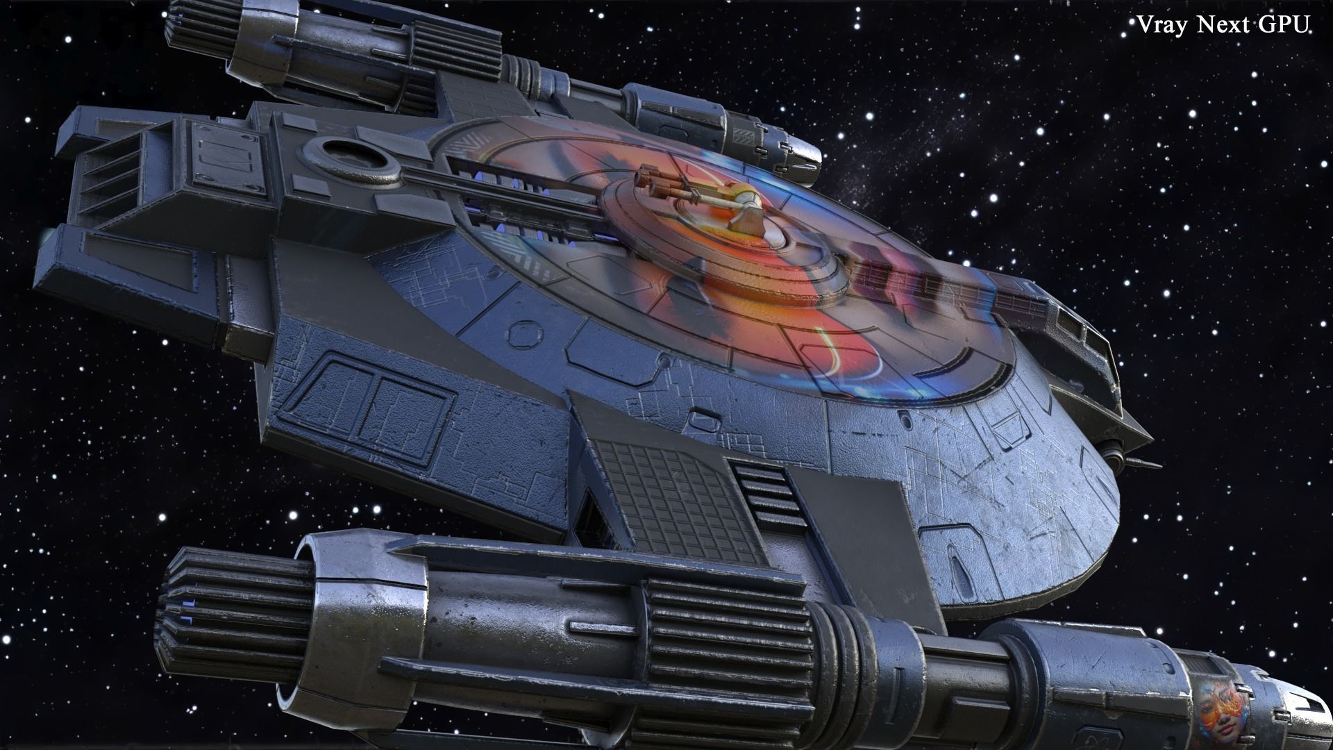 Lancer Class Spaceship Angel AI86 Low-poly 3D model_38