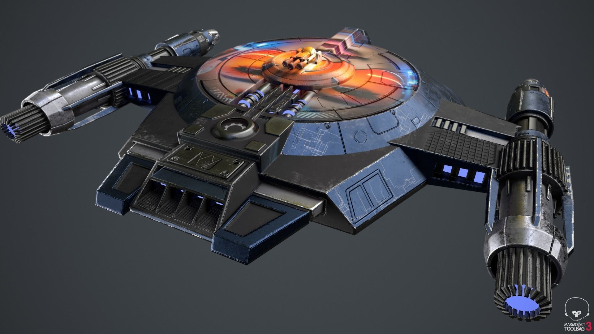 Lancer Class Spaceship Angel AI86 Low-poly 3D model_47