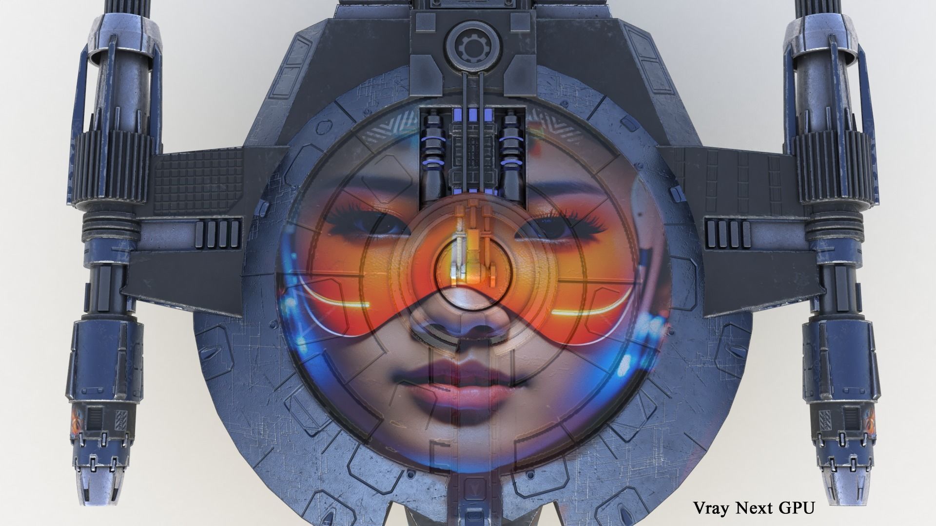 Lancer Class Spaceship Angel AI86 Low-poly 3D model_28