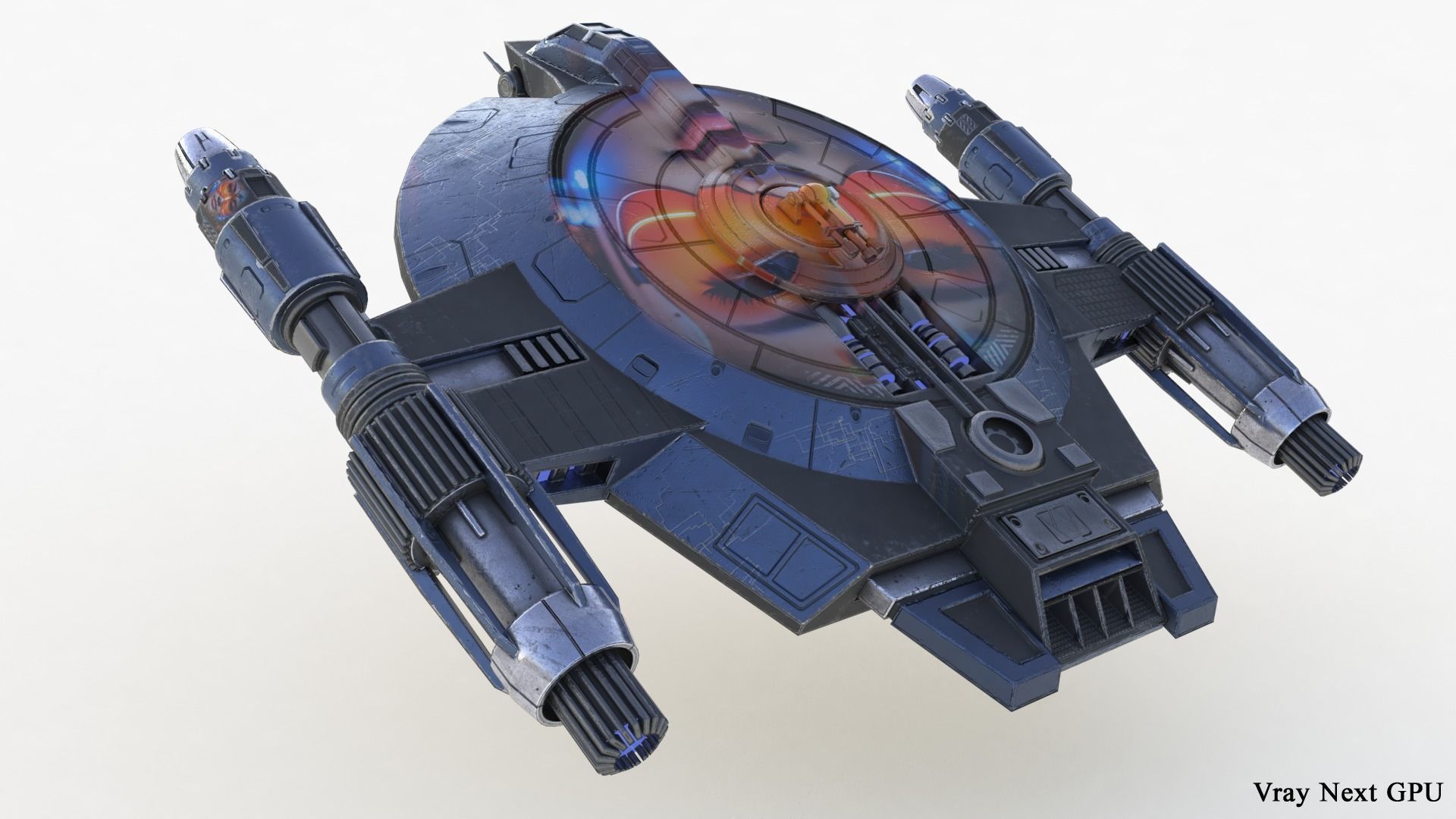 Lancer Class Spaceship Angel AI86 Low-poly 3D model_32