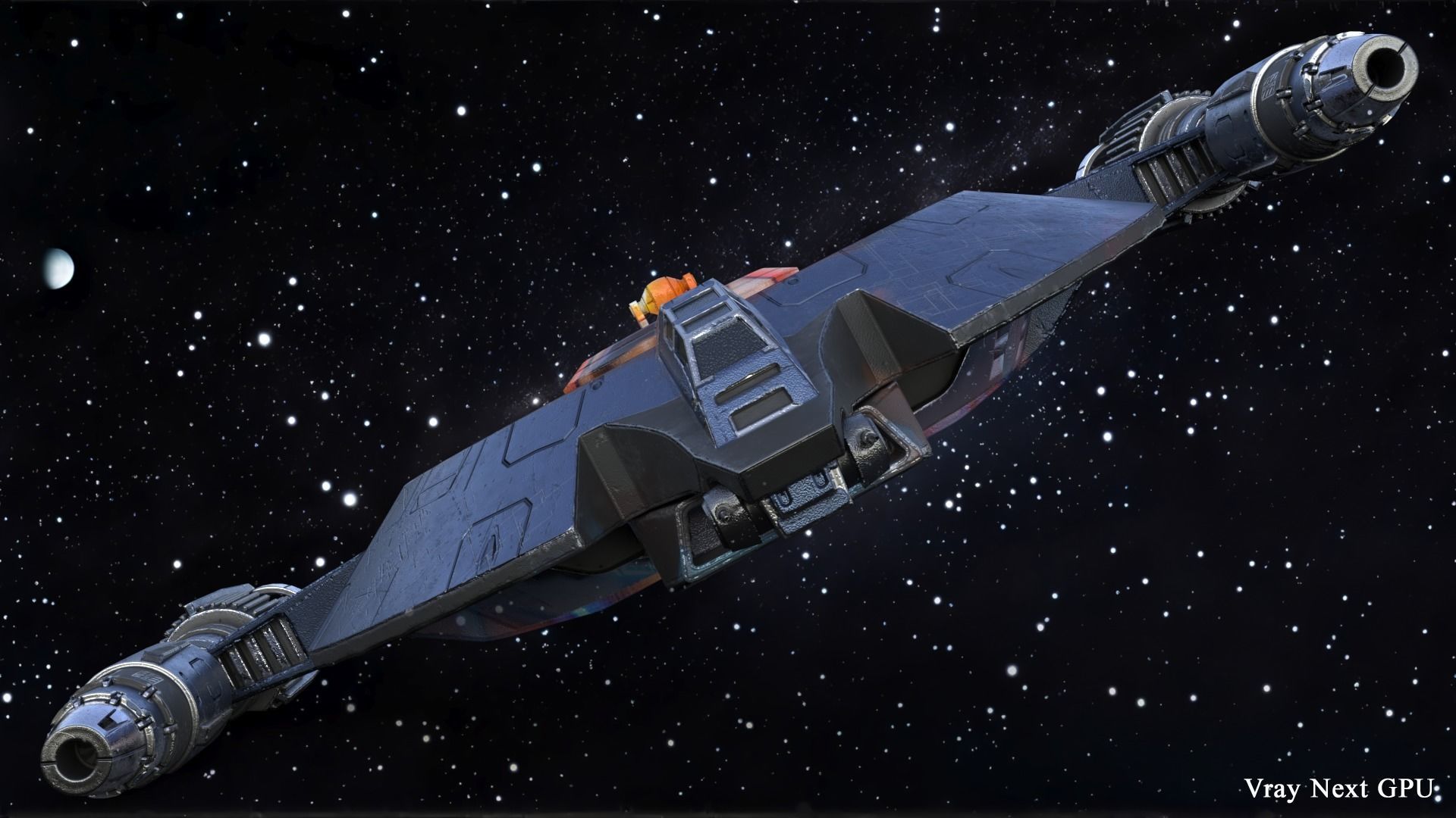 Lancer Class Spaceship Angel AI86 Low-poly 3D model_36