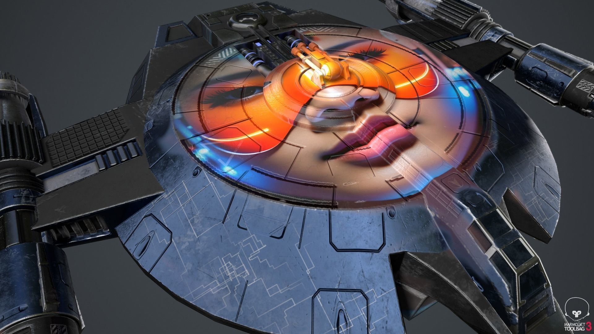 Lancer Class Spaceship Angel AI86 Low-poly 3D model_48