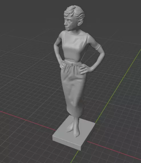 Audrey Hepburn 3D print model_9