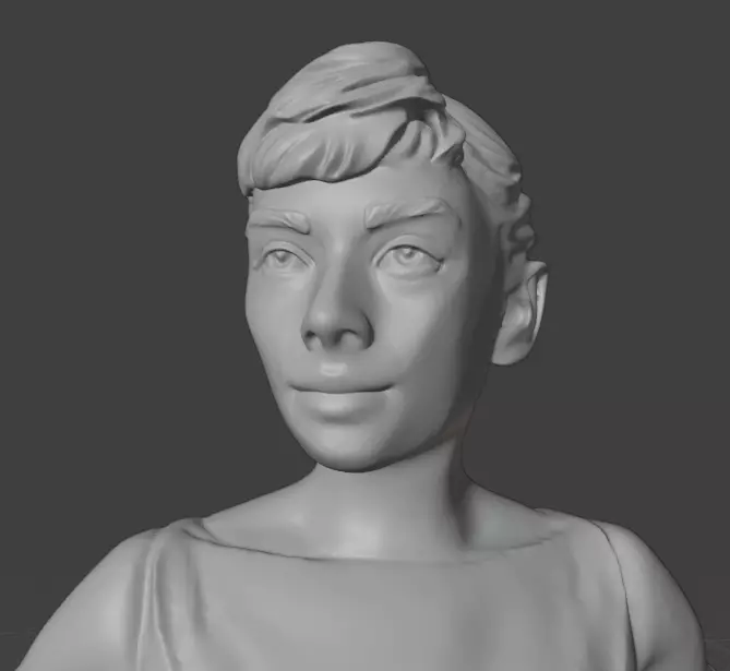 Audrey Hepburn 3D print model_15