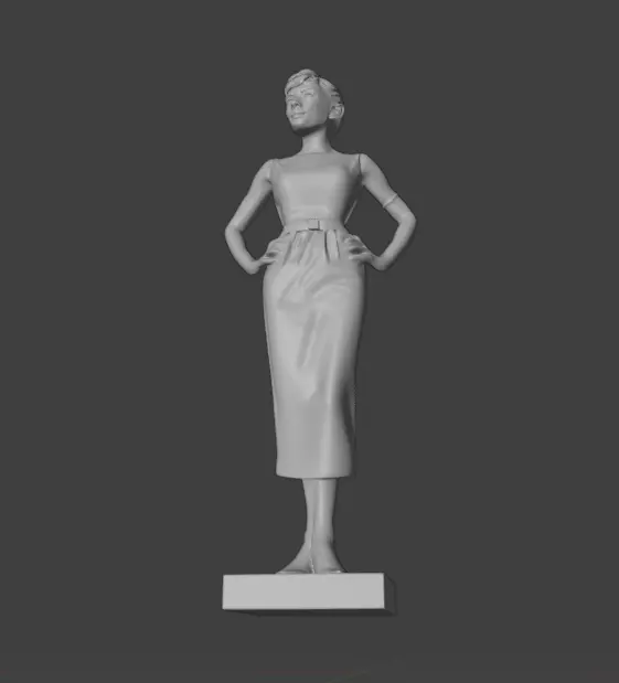 Audrey Hepburn 3D print model_19