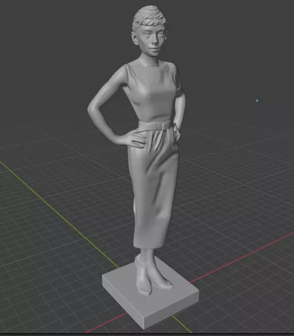 Audrey Hepburn 3D print model_8