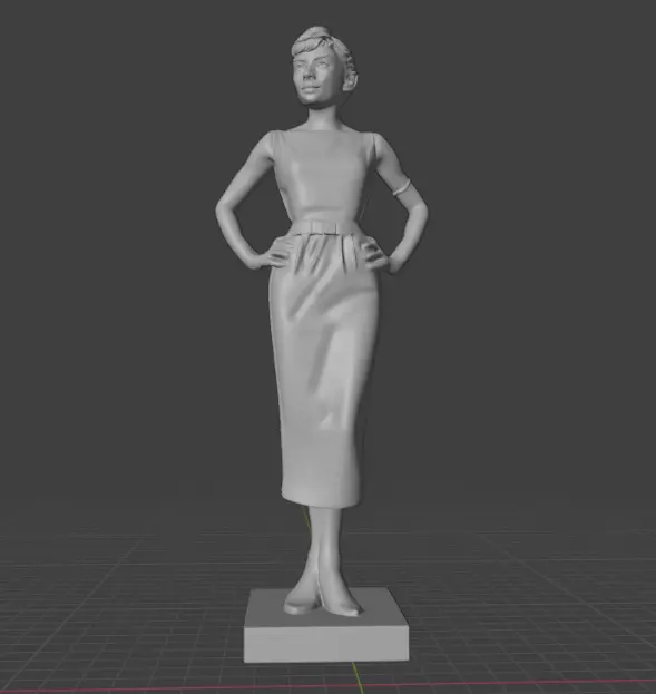 Audrey Hepburn 3D print model_7