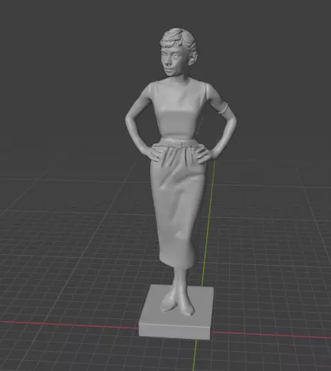 Audrey Hepburn 3D print model_17